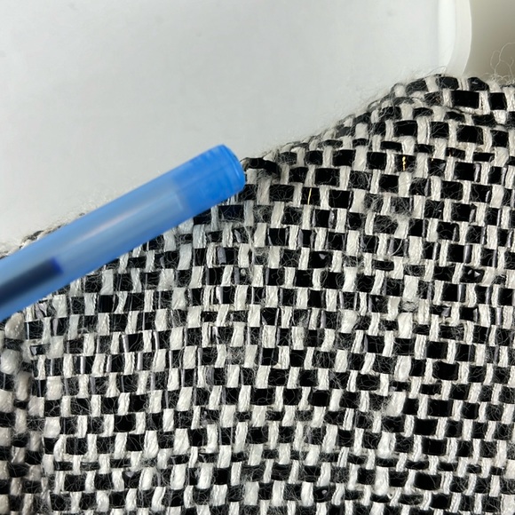 Wes Gordon Tweed Asymmetrical Zip Up Black and White Cotton Silk‎ Vest Size 8 - Picture 13 of 16